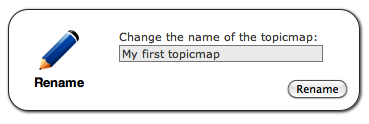 Topic Map rename box